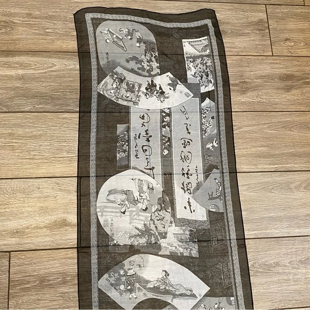 Vintage Sheer Japanese Scarf